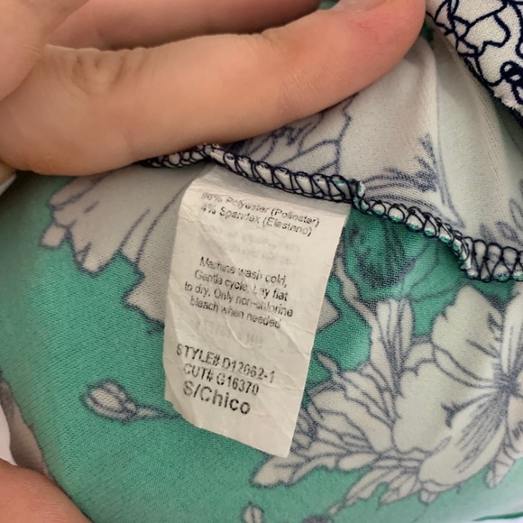 Solgee Floral Green Dress Small - Picture 8 of 8